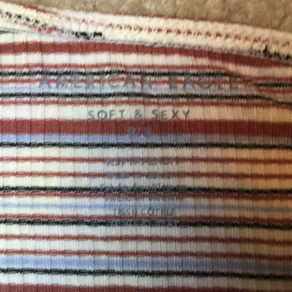 Girls Xs striped crop top with buttons - Picture 2 of 3